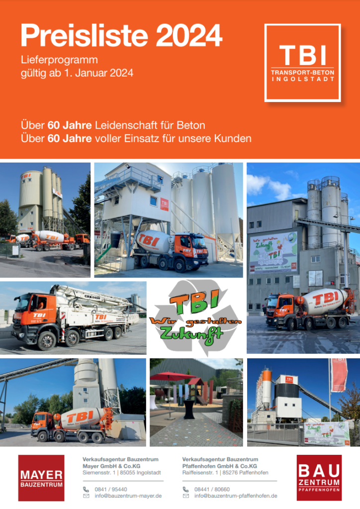 Preislisten & AGB TransportBeton Ingolstadt